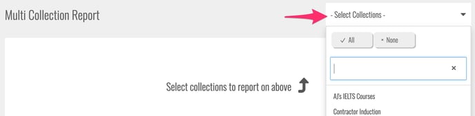 Select collections multi collection report