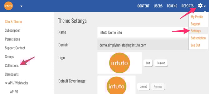 access colleciton settings