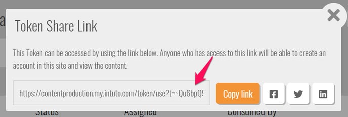 multi token share link