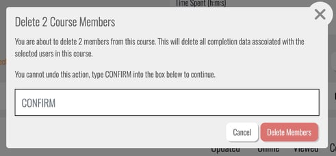 remove users form course report