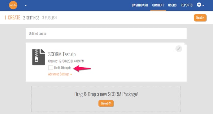 scorm limit attempts