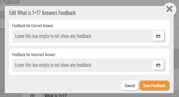 Question feedback