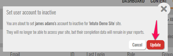 confirm inactive