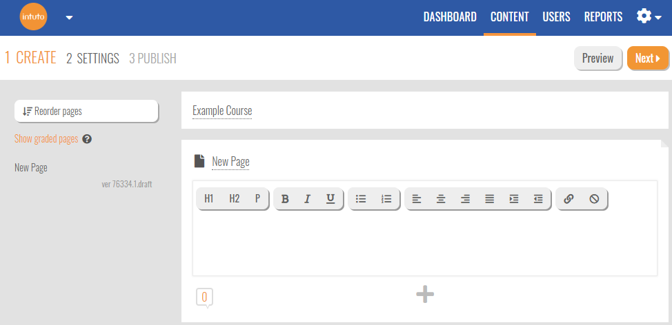 How do I add text to a course?