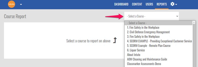 select course report