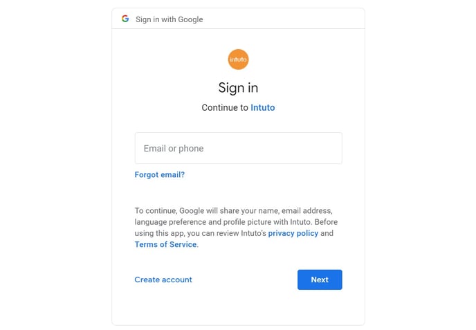 sign in with google